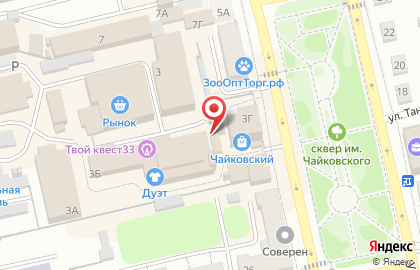Киоск по продаже шаурмы Шаурмастер на улице Чайковского на карте