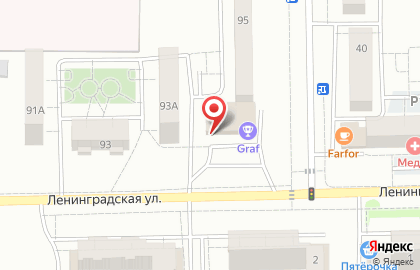 Супермаркет Магнит на Ленинградской улице, 95а в Салавате на карте