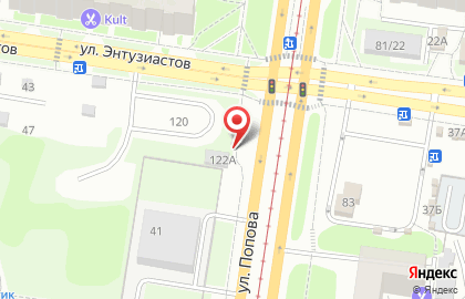 Шиномонтажная мастерская на Попова в Индустриальном районе на карте