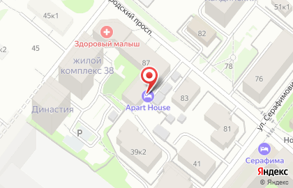 Апартаменты Apart House СМ на карте