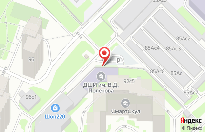 ОПОП Западного административного округа, район Проспект Вернадского на карте
