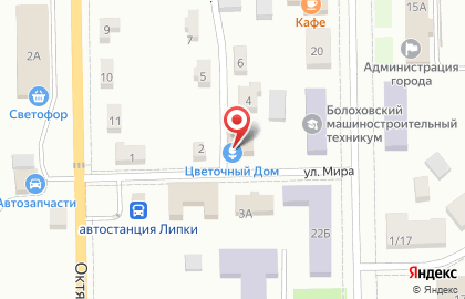 Магазин нижнего белья и бижутерии Грация на улице Мира на карте