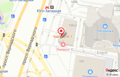 Банкомат ВТБ на проспекте Вернадского, 105 к 3 на карте