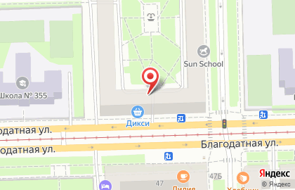 Сервисный сервис Славянский на Благодатной улице на карте