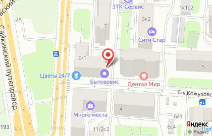 Дом быта Blezer на 6-й Кожуховской улице на карте