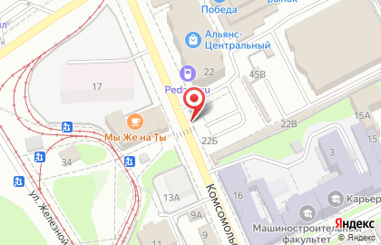 Абонентские отделы МТС в Комсомольском переулке на карте