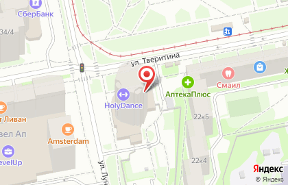 Салон-магазин Фанбург.ру на улице Луначарского на карте