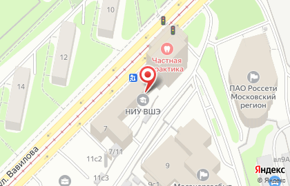 Центральный клиентский офис Россети Московский регион на улице Вавилова на карте