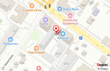 Торговая компания Комус-Сибирь в Октябрьском районе на карте