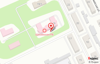 Щекинская Районная Больница на Комсомольской на карте