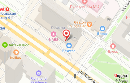 Студия красоты Nabs на улице Кирова на карте