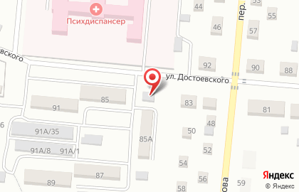 Продовольственный магазин Дуэт на улице Достоевского на карте