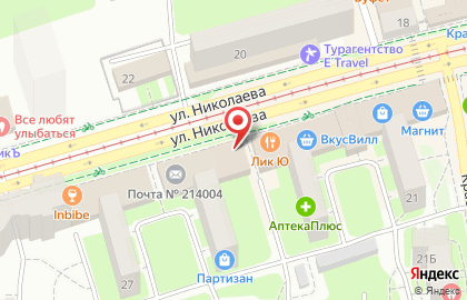 Супермаркет Дикси на улице Николаева, 25 на карте