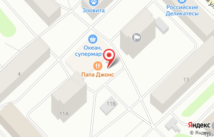 Пиццерия Папа Джонс на улице Строителей на карте