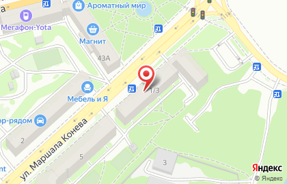 Салон-парикмахерская Каприз на улице Маршала Конева на карте