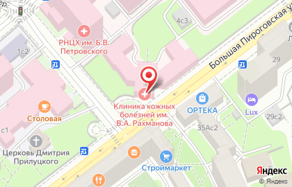 Университетская клиническая больница №2 сеченовский университет на Большой Пироговской улице на карте