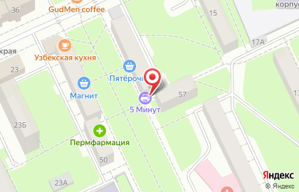 Фотосалон 5 минут в Мотовилихинском районе на карте