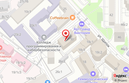 СитиПаркинг в 1-м Щипковском переулке на карте