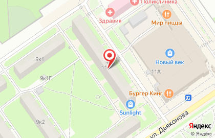 Стоматология Идеал Дент на улице Дьяконова на карте