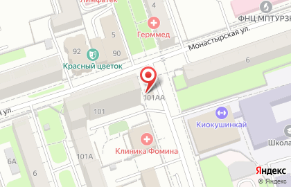 Магазин фруктов и овощей на Монастырской улице на карте