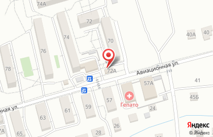 Горка на Авиационной улице на карте
