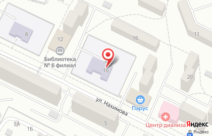 Детский сад №86 на улице Нахимова на карте