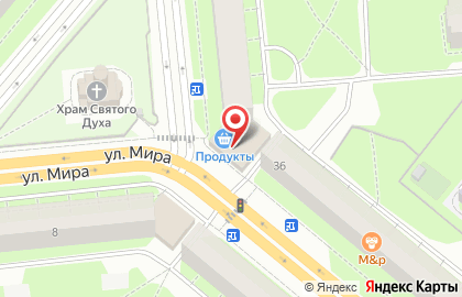 Продуктовый магазин Гарант в Архангельске на карте