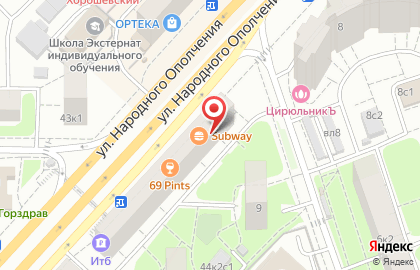 Аптека Планета здоровья на метро Октябрьское поле на карте