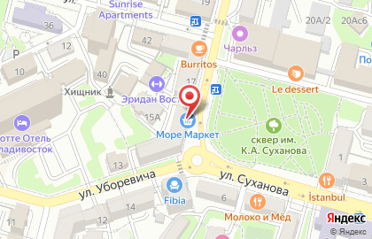 Продуктовый магазин Хризантема на улице Уборевича на карте