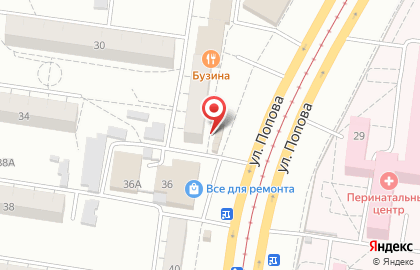 Магазин по продаже молочных продуктов Молочная сказка на улице Попова, 32 киоск на карте