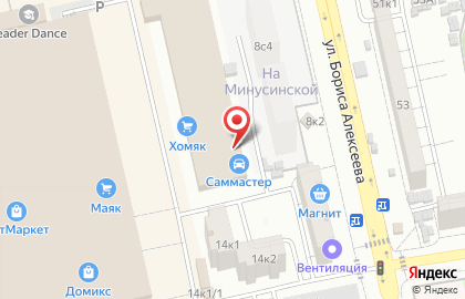 Автосервис самообслуживания СамМастер на Минусинской улице на карте