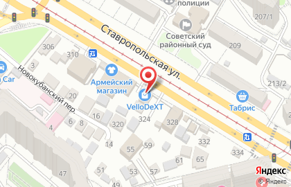 Продуктовый магазин Южный на Ставропольской улице на карте
