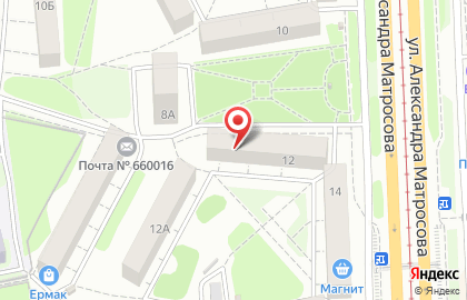 Ветеринарная аптека-зоомагазин Farmmed.ru на улице Александра Матросова на карте