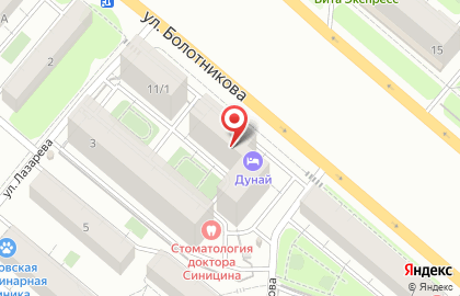 Суши-бар Три самурая на улице Болотникова на карте