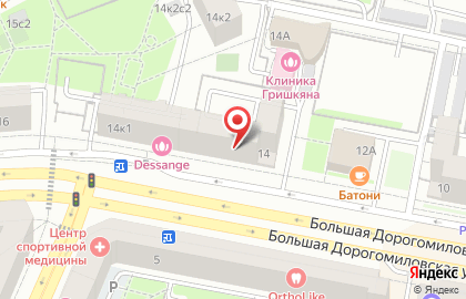 Банкомат БКС Банк на метро Киевская на карте