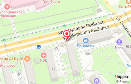 Цветочный салон Цветы Надежды на улице Маршала Рыбалко на карте