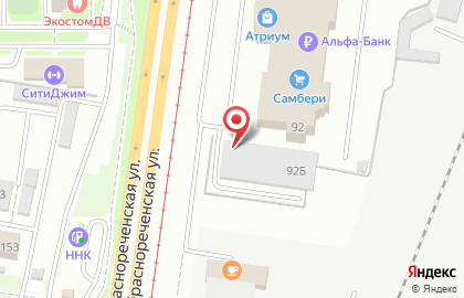 Магазин дверей ДверьГород на Краснореченской улице на карте