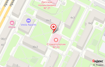 Стоматологическая Поликлиника # 10 на карте