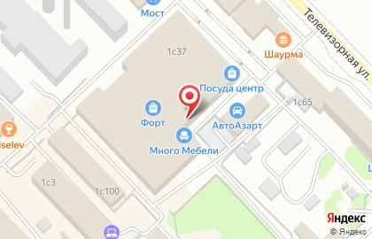 Магазин Фабрика дверей на Телевизорной улице на карте