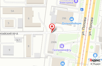 ООО Логика на улице Попова на карте