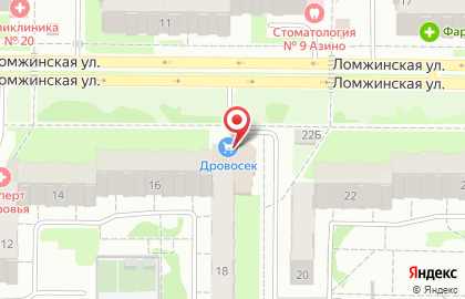 Торгово-сервисный центр Дровосек на Ломжинской улице на карте