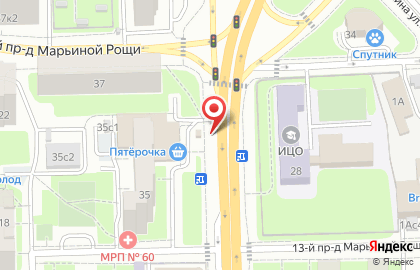 Киоск печатной продукции на Шереметьевской улице на карте