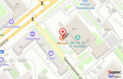 Кафе-бар Милан на проспекте Дзержинского на карте