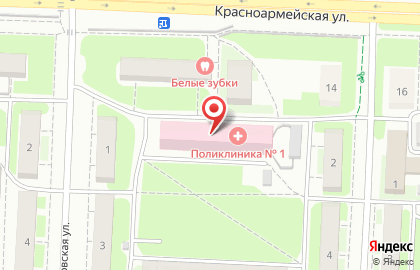 Городская больница №2 Поликлиника №1 г. Дзержинска на Красноармейской улице на карте