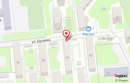 Продовольственный магазин Ассорти на улице Дунаева на карте