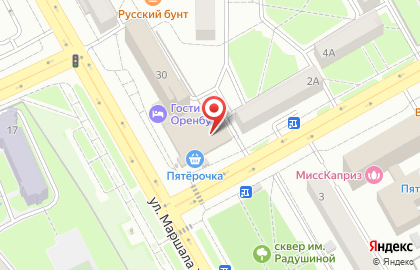 Банкомат Поволжский банк Сбербанка России, Оренбургское отделение на улице Маршала Жукова, 30а/1 на карте