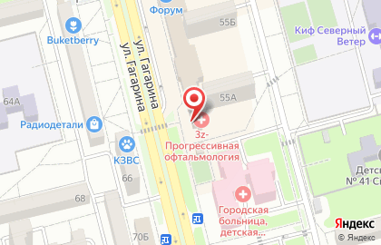Магазин алкогольных напитков Прасковея на улице Гагарина на карте