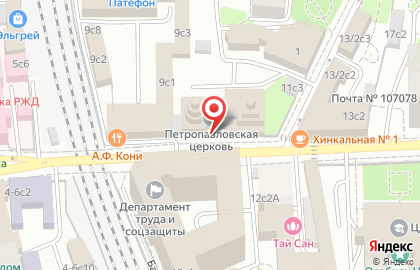 Киоск хлебобулочных изделий на Новой Басманной улице на карте
