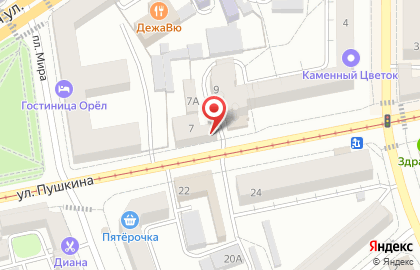 Мясная лавка ТС Красная поляна на улице Пушкина на карте
