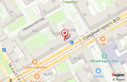 Юридическое бюро Де-юрекс в Василеостровском районе на карте